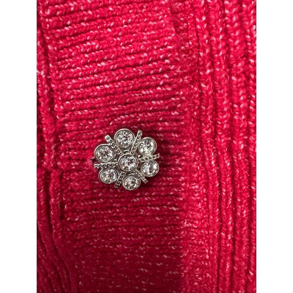 Loft Red Button Up Cardigan Sweater Size Small - Picture 2 of 6